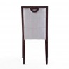 Manhattan Comfort Executor Silver and Walnut Faux Leather Dining Chairs (Set of Two) Back