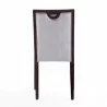 Manhattan Comfort Executor Silver and Walnut Faux Leather Dining Chairs (Set of Two) Back - Manhattan Comfort Executor Silver and Walnut Faux Leather Dining Chairs (Set of Two) Back