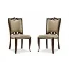 Manhattan Comfort Regent Cream and Walnut Faux Leather Dining Chair (Set of Two) - Manhattan Comfort Regent Cream and Walnut Faux Leather Dining Chair (Set of Two)