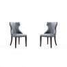 Manhattan Comfort Reine Faux Leather Dining Chair in Pebble Grey