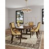 Manhattan Comfort Fifth Avenue Antique Gold and Walnut Velvet Dining Chair (Set of Two)