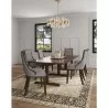Fifth Avenue Faux Leather Dining Chair in Grey and Walnut (Set of 4) - Fifth Avenue Faux Leather Dining Chair in Grey and Walnut (Set of 4)