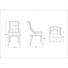 Fifth Avenue Faux Leather Dining Chair Dimensions