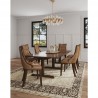 Manhattan Comfort Fifth Avenue Saddle and Walnut Faux Leather Dining Chair (Set of Two)