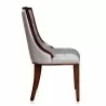 Manhattan Comfort Fifth Avenue Silver and Walnut Faux Leather Dining Chair (Set of Two) Side - Manhattan Comfort Fifth Avenue Silver and Walnut Faux Leather Dining Chair (Set of Two) Side