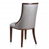 Manhattan Comfort Fifth Avenue Silver and Walnut Faux Leather Dining Chair (Set of Two) Back