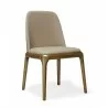 Manhattan Comfort Courding Tan and Walnut Faux Leather Dining Chair - Manhattan Comfort Courding Tan and Walnut Faux Leather Dining Chair