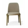 Manhattan Comfort Courding Tan and Walnut Faux Leather Dining Chair Front - Manhattan Comfort Courding Tan and Walnut Faux Leather Dining Chair Front