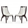 Manhattan Comfort Danube Leatherette Dining Chair - Set of 2 in Pearl White
