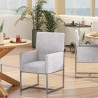 Manhattan Comfort Element Grey Velvet Dining Armchair