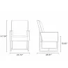 Manhattan Comfort Element Velvet Dining Armchair - Manhattan Comfort Element Velvet Dining Armchair