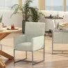 Manhattan Comfort Element Champagne Velvet Dining Armchair - Manhattan Comfort Element Champagne Velvet Dining Armchair