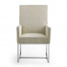Manhattan Comfort Element Champagne Velvet Dining Armchair Front