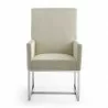 Manhattan Comfort Element Champagne Velvet Dining Armchair Front - Manhattan Comfort Element Champagne Velvet Dining Armchair Front