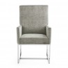 Manhattan Comfort Element Steel Velvet Dining Armchair Front