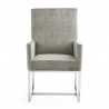 Manhattan Comfort Element Steel Velvet Dining Armchair Front