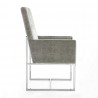 Manhattan Comfort Element Steel Velvet Dining Armchair Side