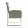 Manhattan Comfort Element Steel Velvet Dining Armchair Side - Manhattan Comfort Element Steel Velvet Dining Armchair Side