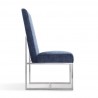Manhattan Comfort Element Blue Velvet Dining Chair Side