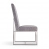 Manhattan Comfort Element Grey Velvet Dining Chair Side