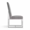 Manhattan Comfort Element Grey Velvet Dining Chair Side - Manhattan Comfort Element Grey Velvet Dining Chair Side