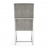Manhattan Comfort Element Grey Velvet Dining Chair Back
