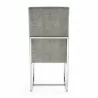 Manhattan Comfort Element Grey Velvet Dining Chair Back - Manhattan Comfort Element Grey Velvet Dining Chair Back