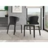 Manhattan Comfort Conrad Grey Faux Leather Dining Chair (Set of 2) - Manhattan Comfort Conrad Grey Faux Leather Dining Chair (Set of 2)