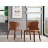Manhattan Comfort Conrad Saddle Faux Leather Dining Chair (Set of 2)