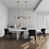 Manhattan Comfort Conrad Modern Woven Tweed Dining Chair in Black Set of 4