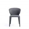 Manhattan Comfort Conrad Modern Woven Tweed Dining Chair in Grey Front