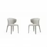 Manhattan Comfort Conrad Modern Woven Tweed Dining Chair in Wheat (Set of 2) - Manhattan Comfort Conrad Modern Woven Tweed Dining Chair in Wheat (Set of 2)