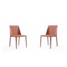 Manhattan Comfort Paris Clay Saddle Leather Dining Chair (Set of 2)