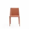 Manhattan Comfort Paris Clay Saddle Leather Dining Chair Front - Manhattan Comfort Paris Clay Saddle Leather Dining Chair Front