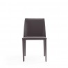 Manhattan Comfort Paris Grey Saddle Leather Dining Chair Front