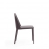 Manhattan Comfort Paris Grey Saddle Leather Dining Chair  Side