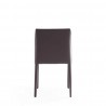 Manhattan Comfort Paris Grey Saddle Leather Dining Chair  Back