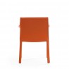 Manhattan Comfort Paris Coral Saddle Leather Armchair Back