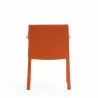 Manhattan Comfort Paris Coral Saddle Leather Armchair Back - Manhattan Comfort Paris Coral Saddle Leather Armchair Back