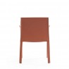 Manhattan Comfort Paris Clay Saddle Leather Armchair Back