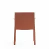 Manhattan Comfort Paris Clay Saddle Leather Armchair Back - Manhattan Comfort Paris Clay Saddle Leather Armchair Back