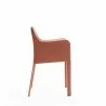 Manhattan Comfort Paris Clay Saddle Leather Armchair Side - Manhattan Comfort Paris Clay Saddle Leather Armchair Side