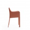 Manhattan Comfort Paris Clay Saddle Leather Armchair Side