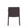 Manhattan Comfort Paris Grey Saddle Leather Armchair Back