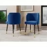 Manhattan Comfort Zephyr Velvet Dining Chair Blue - Manhattan Comfort Zephyr Velvet Dining Chair Blue
