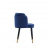 Manhattan Comfort Zephyr Velvet Dining Chair Blue Side
