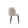 Manhattan Comfort Zephyr Velvet Dining Chair Cream Side