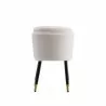Manhattan Comfort Zephyr Velvet Dining Chair Cream Back - Manhattan Comfort Zephyr Velvet Dining Chair Cream Back