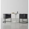 Manhattan Comfort Bali Black Faux Leather Dining Chair - Manhattan Comfort Bali Black Faux Leather Dining Chair