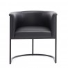 Manhattan Comfort Bali Black Faux Leather Dining Chair Front